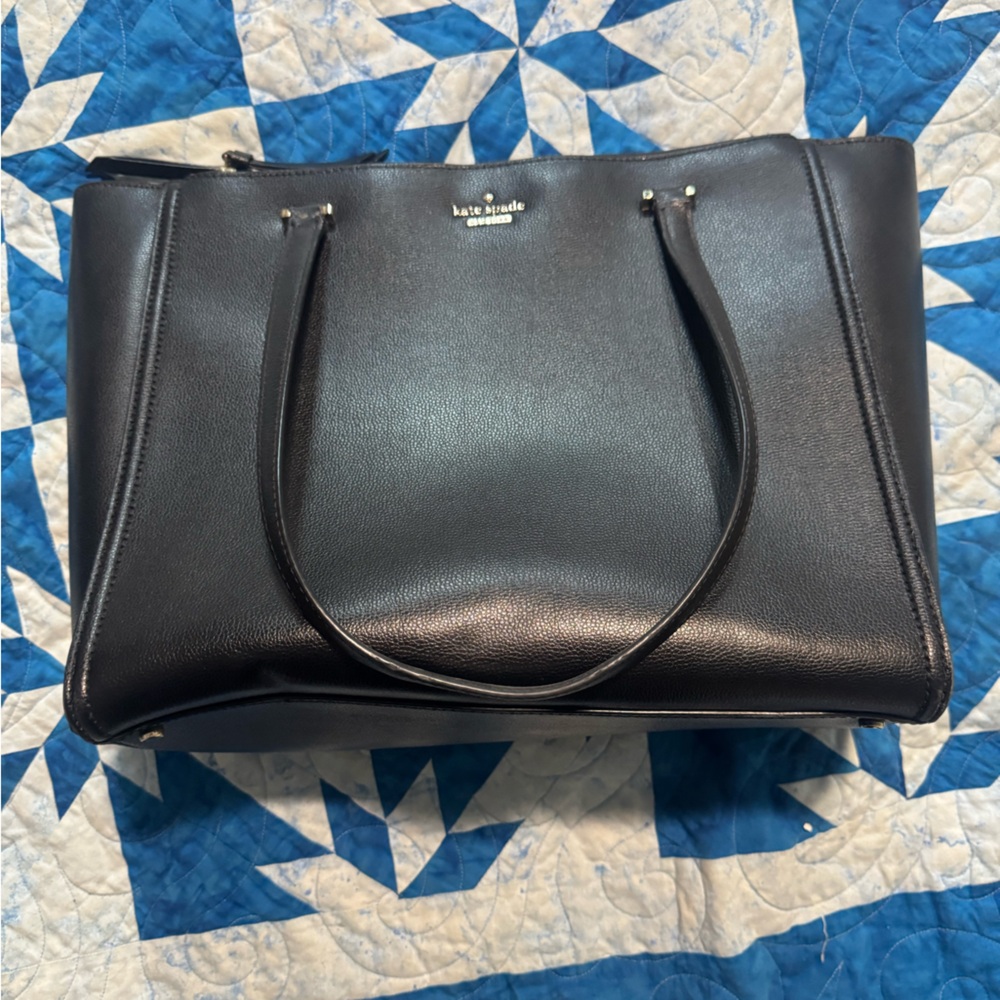 Kate Space Black Leather Totebag